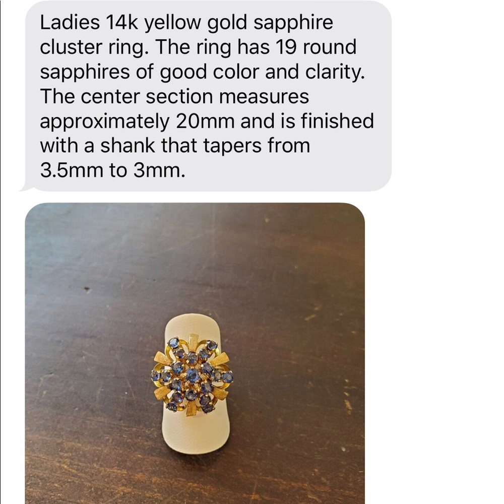 Vintage Sapphires and Gold ring - Picture 3 of 3